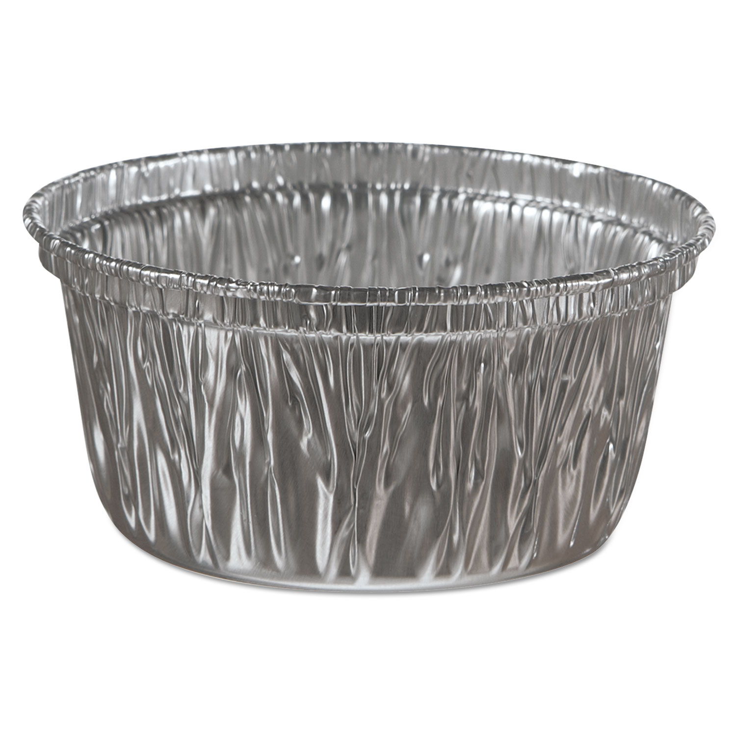 Aluminum Baking Cups, 4 oz, 3.38" Diameter x 1.56" h, 1,000/Carton