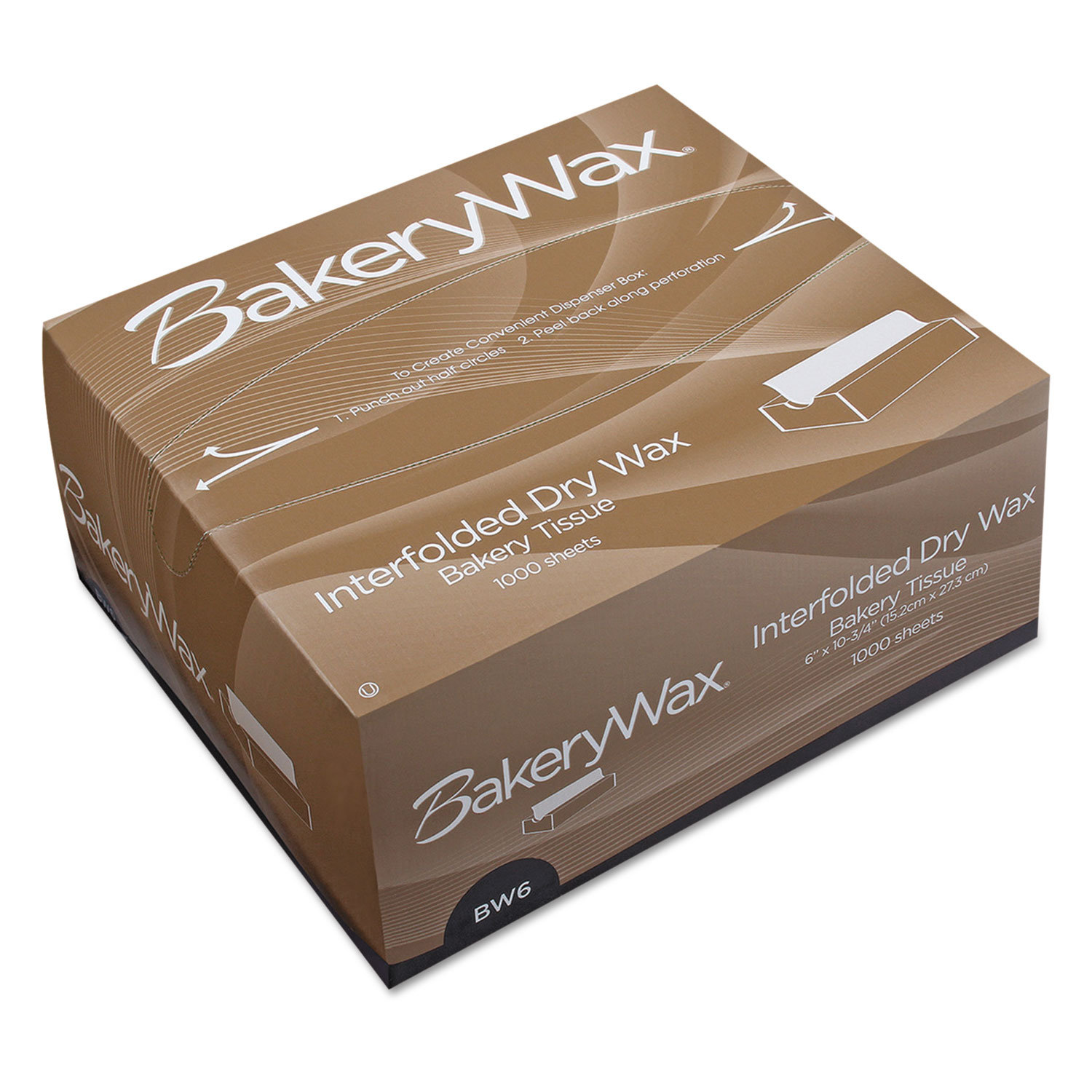 EcoCraft Interfolded Dry Wax Bakery Tissue, 8 x 10.75, White, 1,000/Box, 10 Boxes/Carton