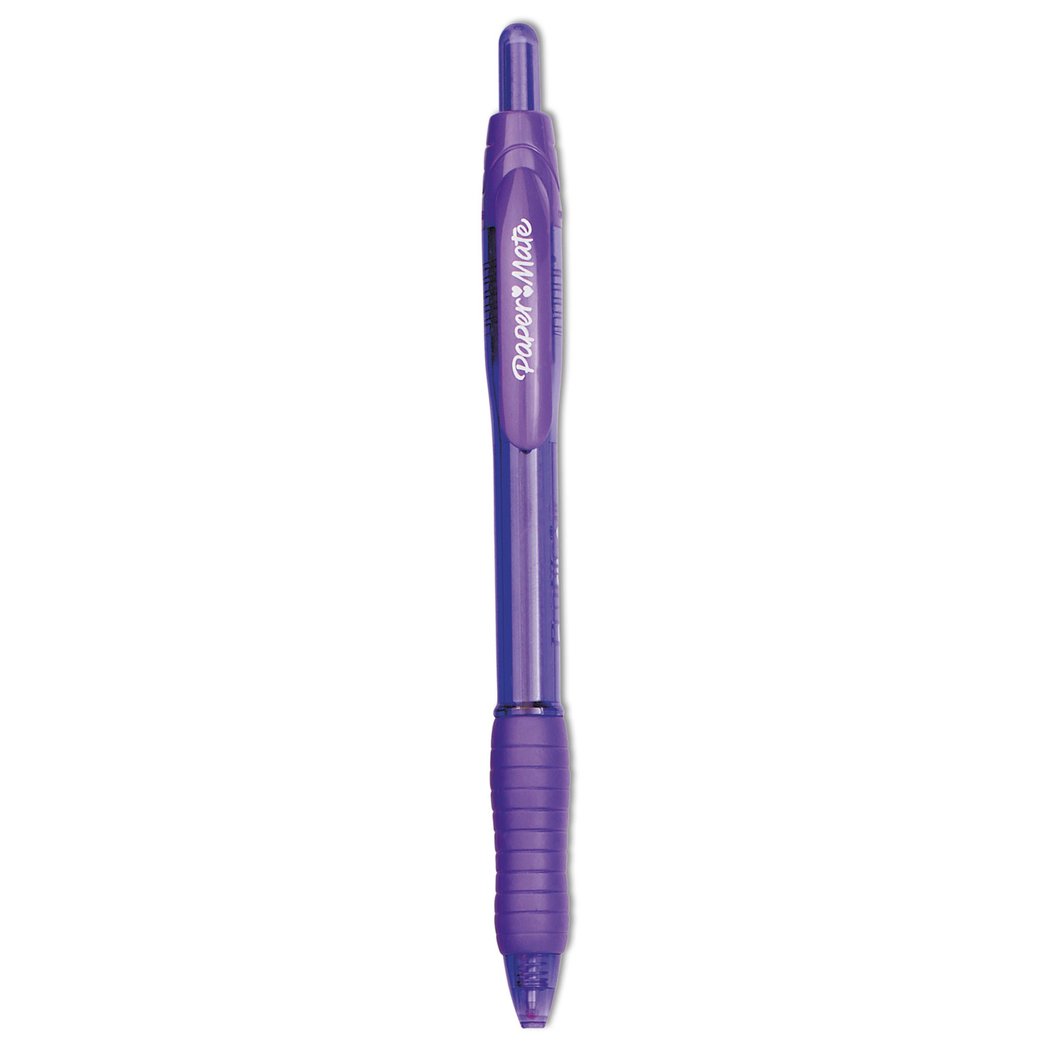 Profile Ballpoint Pen, Retractable, Bold 1.4 mm, Purple Ink, Translucent Purple Barrel, Dozen