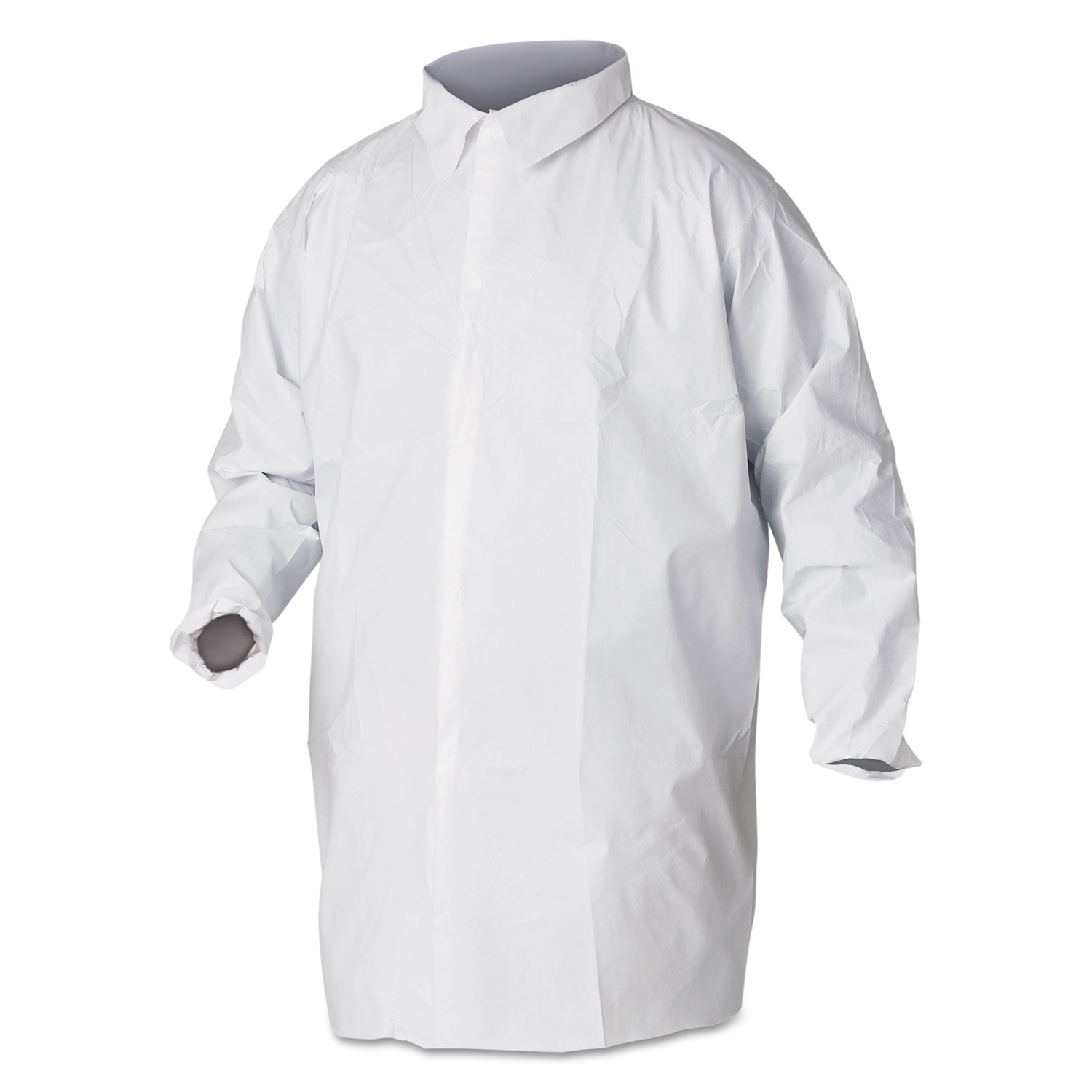 A40 Liquid and Particle Protection Lab Coats, Elastic Wrists,  X-Large, White, 30/Carton