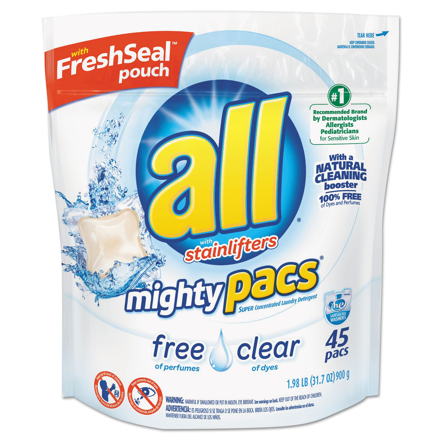 Mighty Pacs Free And Clear Super Concentrated Laundry Detergent - Thumbnail 3