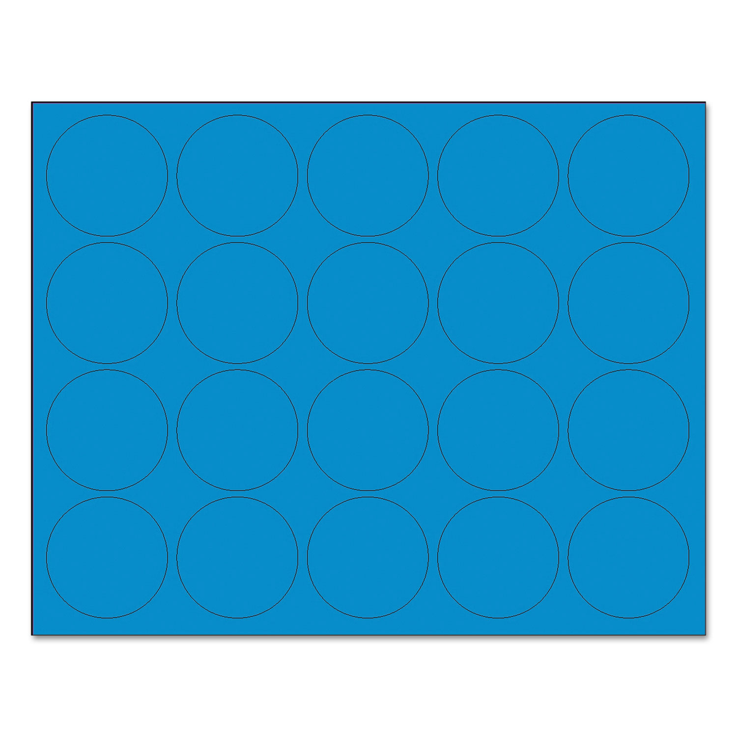 Interchangeable Magnetic Board Accessories, Circles, 0.75" Diameter, Blue, 20/Pack