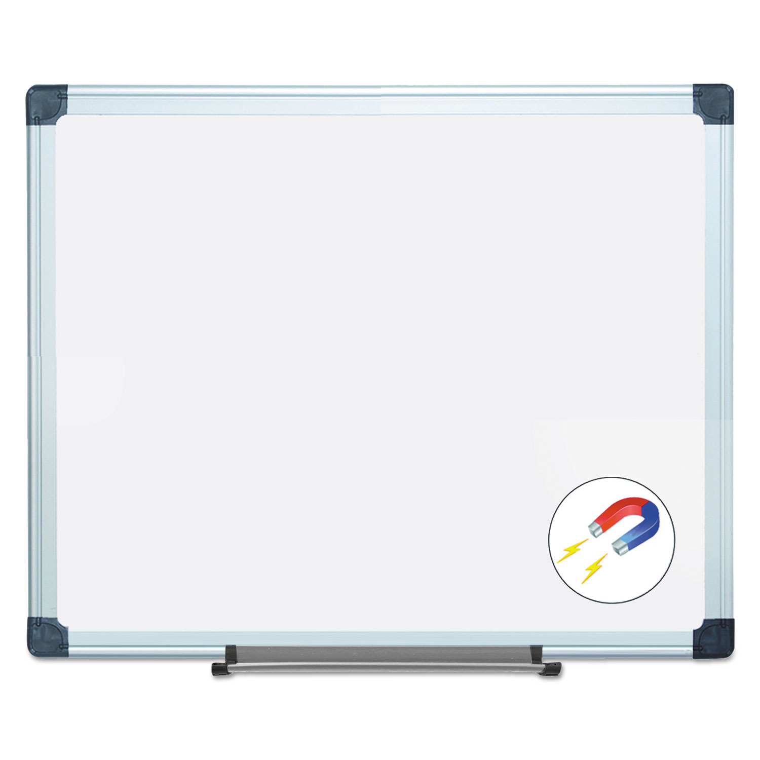 Value Lacquered Steel Magnetic Dry Erase Board, 24 x 36, White Surface, Silver Aluminum Frame