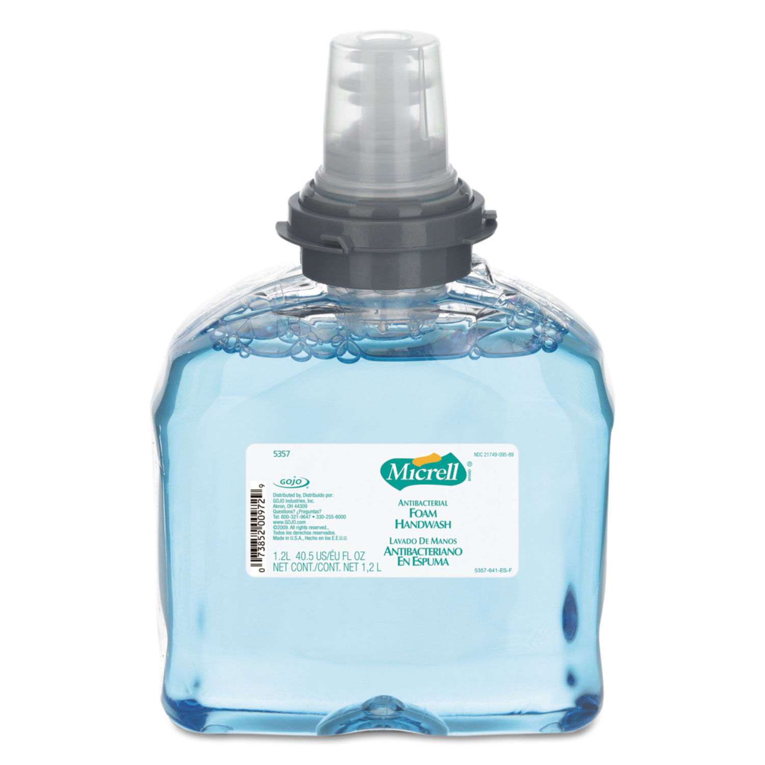 Antibacterial Foam Handwash, Touch-Free Refill, Floral Scent, 1,200 mL, 2/Carton
