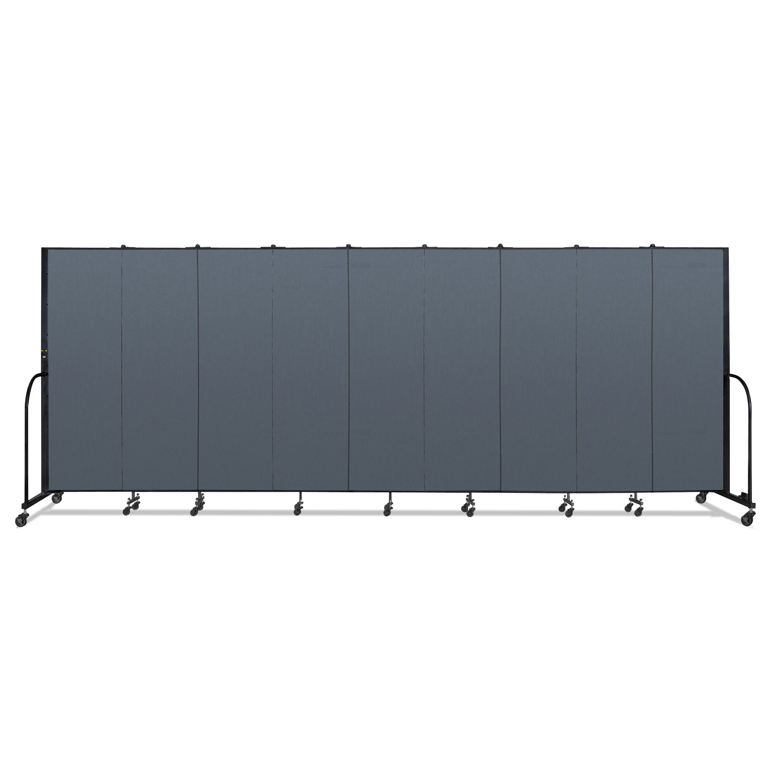 Portable Room Divider, 16 ft 9" x 0.75" x 6 ft, Vinyl/Fiberglass/Steel, Blue