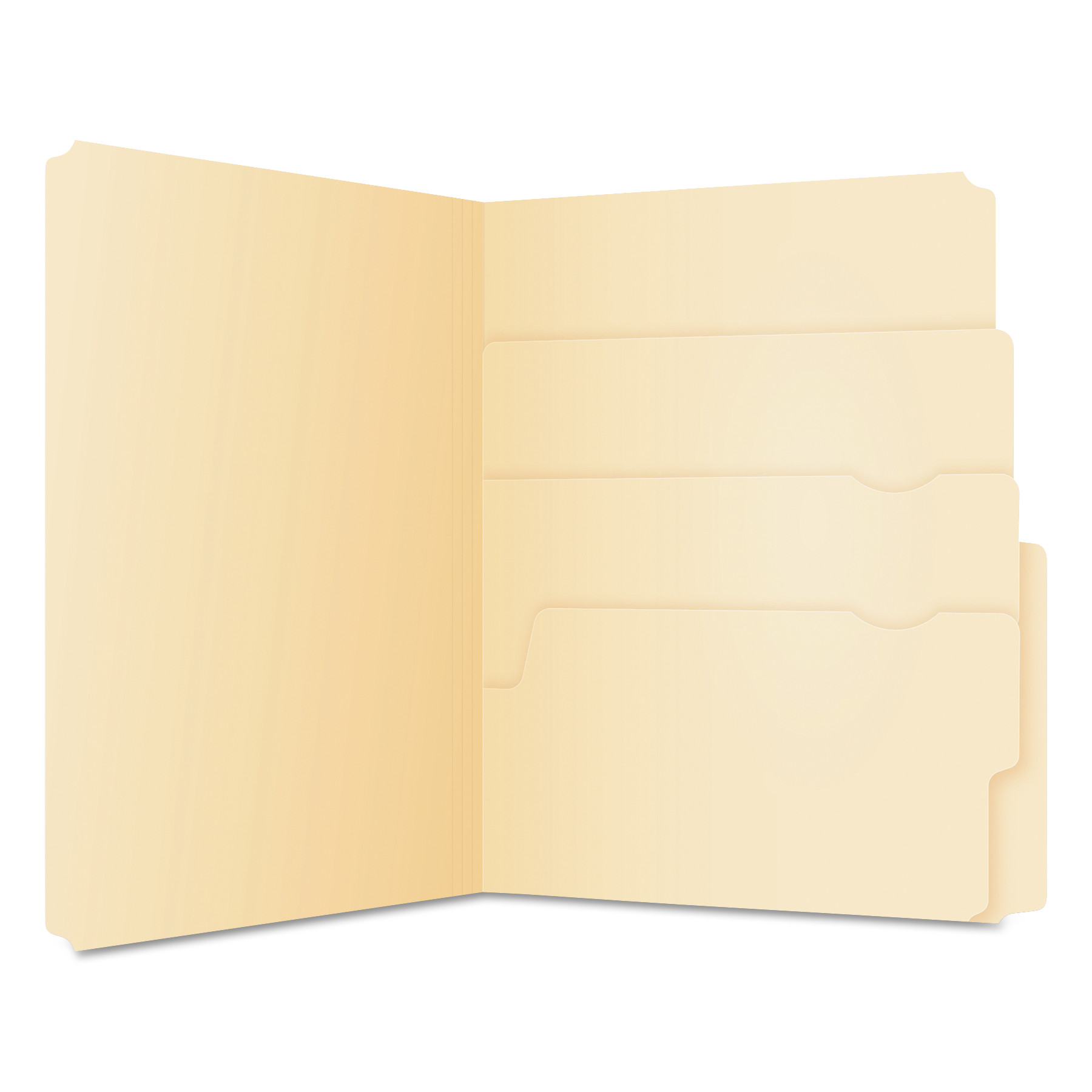 Divide It Up File Folder, 1/2-Cut Tabs: Assorted, Letter Size, 0.75" Expansion, Manila, 24/Pack