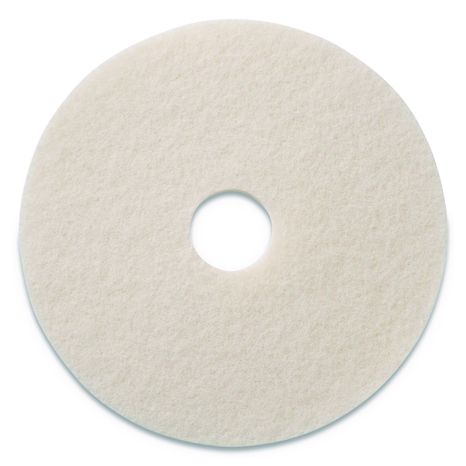 Polishing Pad, 20" Diameter, White, 5/Carton