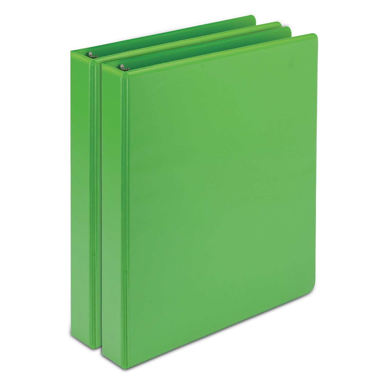 Earth’s Choice Plant-Based Durable Fashion View Binder, 3 Rings, 1" Capacity, 11 x 8.5, Lime, 2/Pack