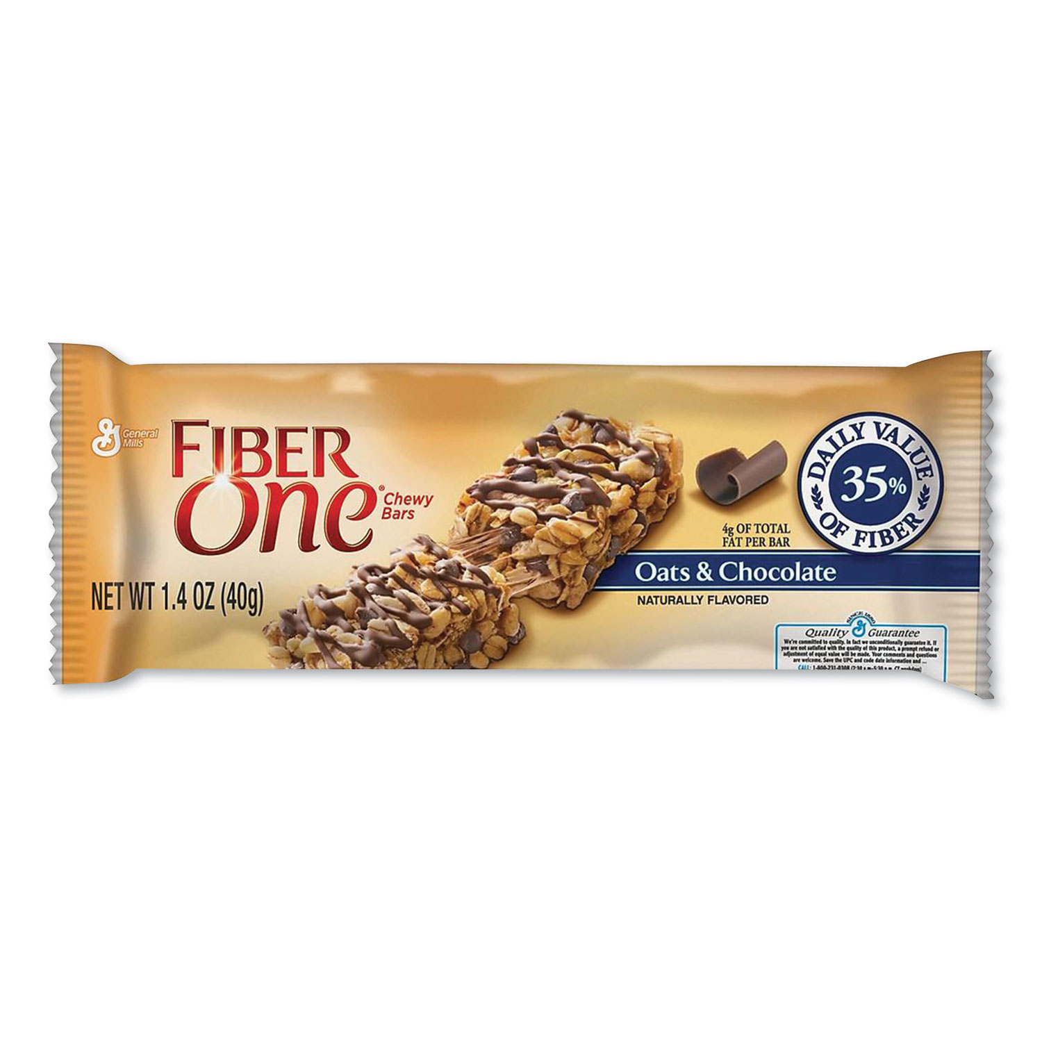 Chewy Bars, Oats and Chocolate, 1.4 oz Bar, 16/Box