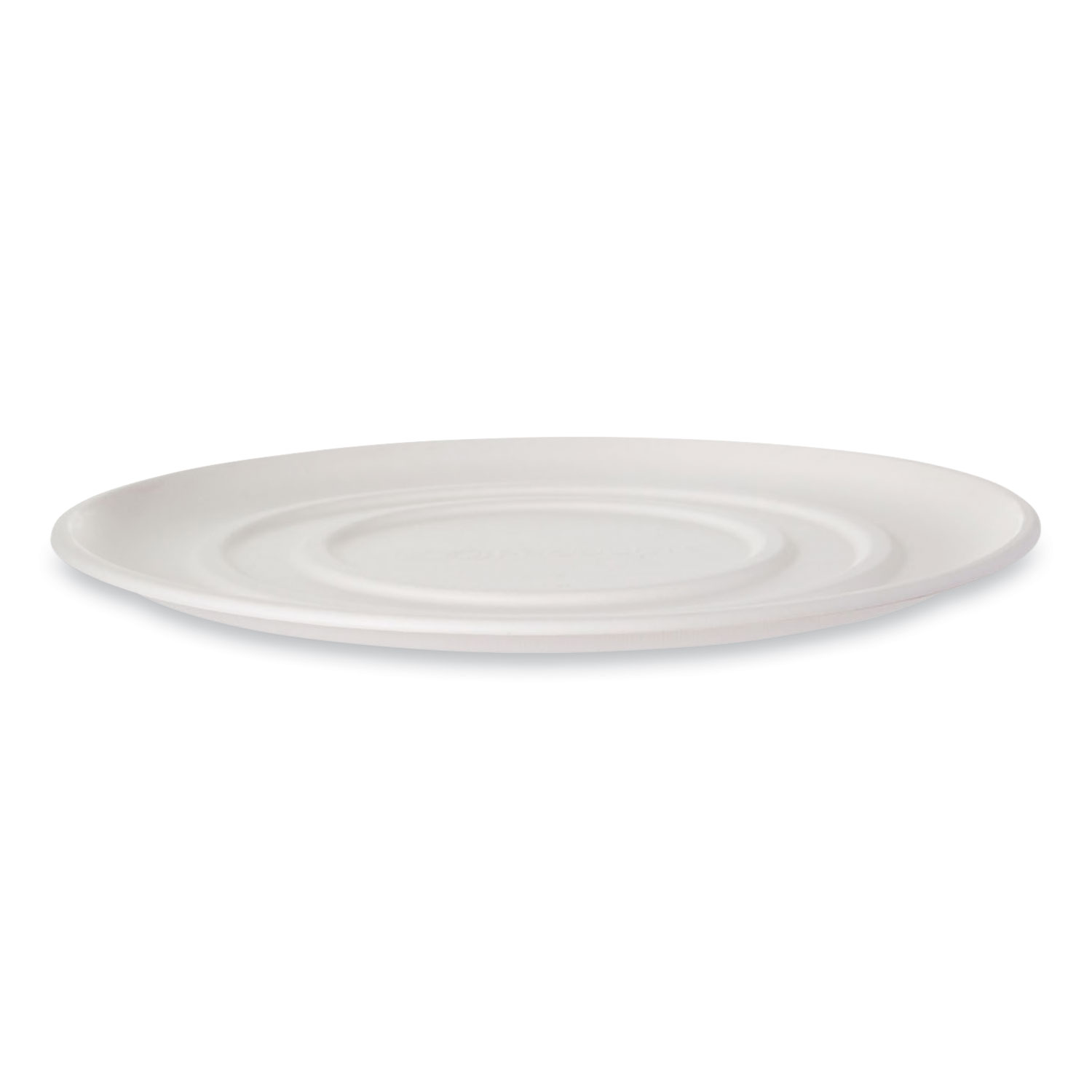 WorldView Molded Fiber Pizza Trays, 16 x 16 x 0.2, White, Sugarcane, 50/Carton