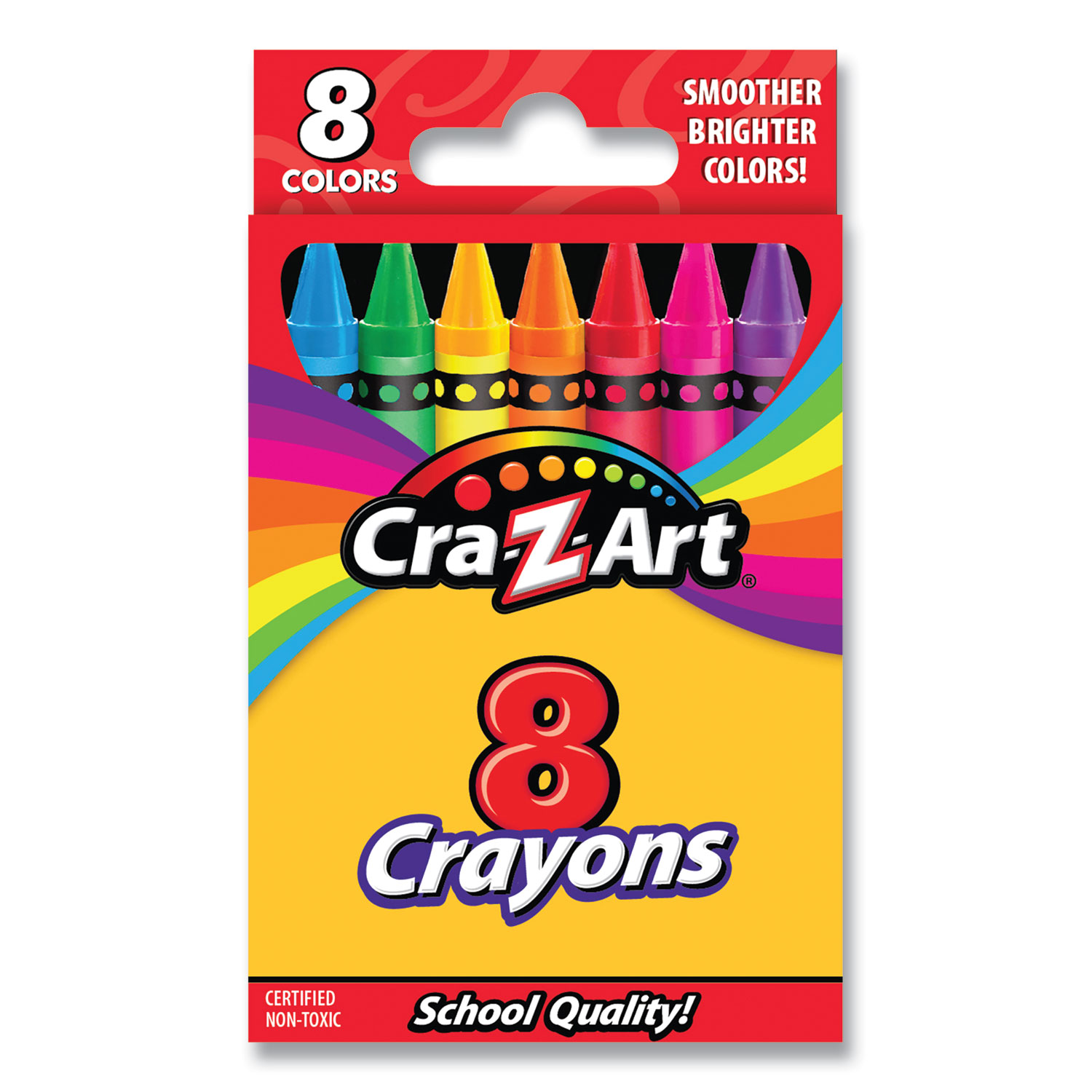 Crayons, Regular Size, 8 Assorted Colors, 8/Pack