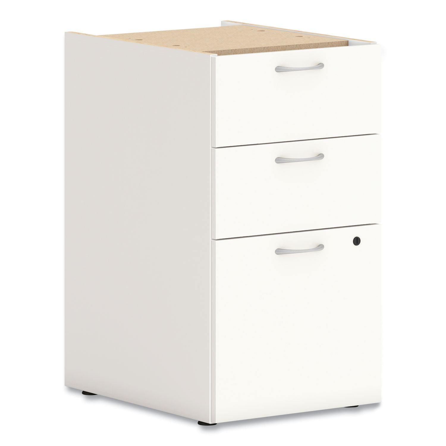 Mod Support Pedestal, Left or Right, 3-Drawers: Box/Box/File, Legal/Letter, Simply White, 15" x 20" x 28"