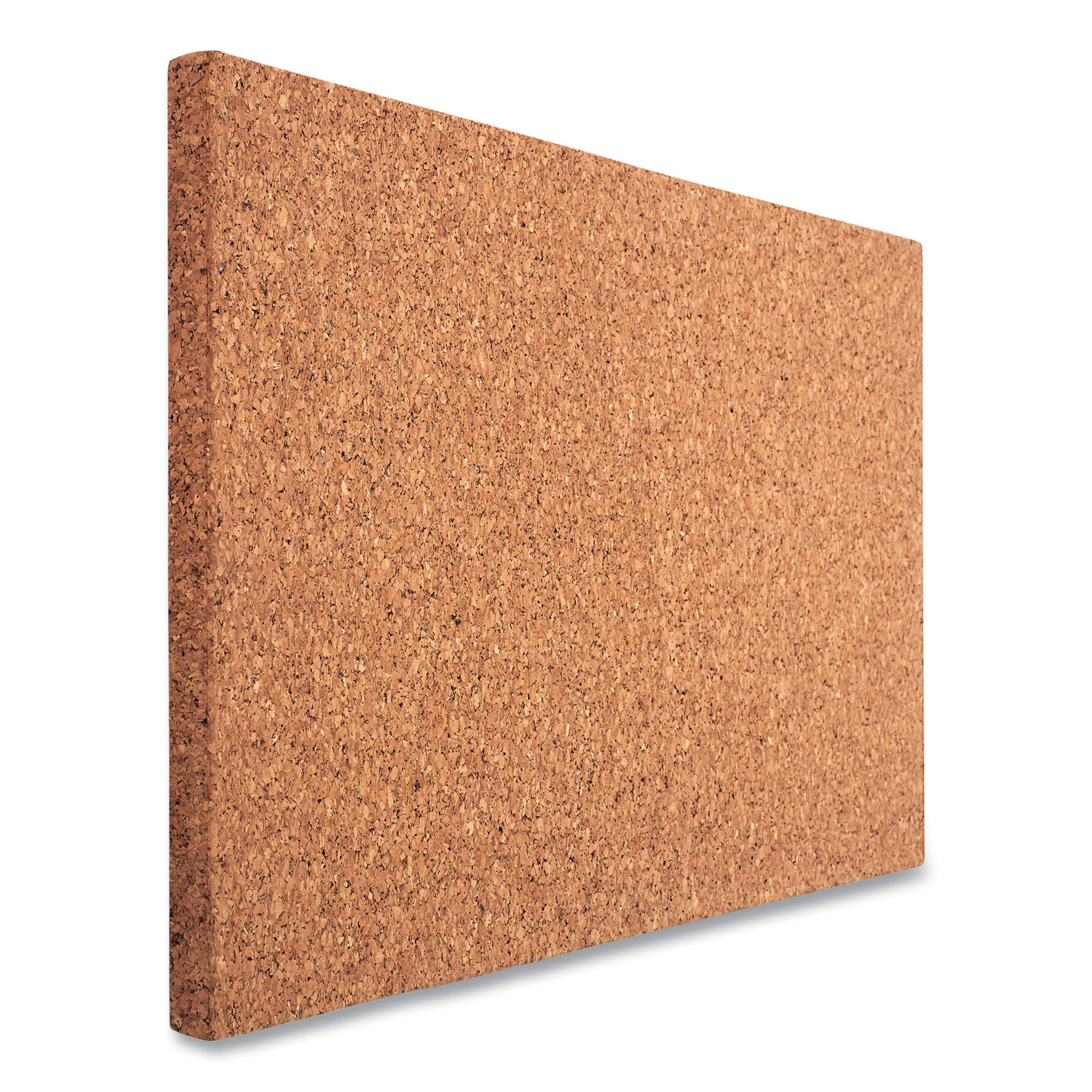 iDesign Frameless Cork Bulletin Board, 46" x 36", Tan Surface