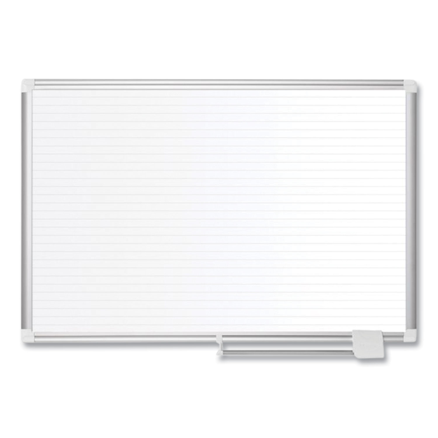 Ruled Magnetic Steel Dry Erase Planning Board, 48 x 36, White Surface, Silver Aluminum Frame