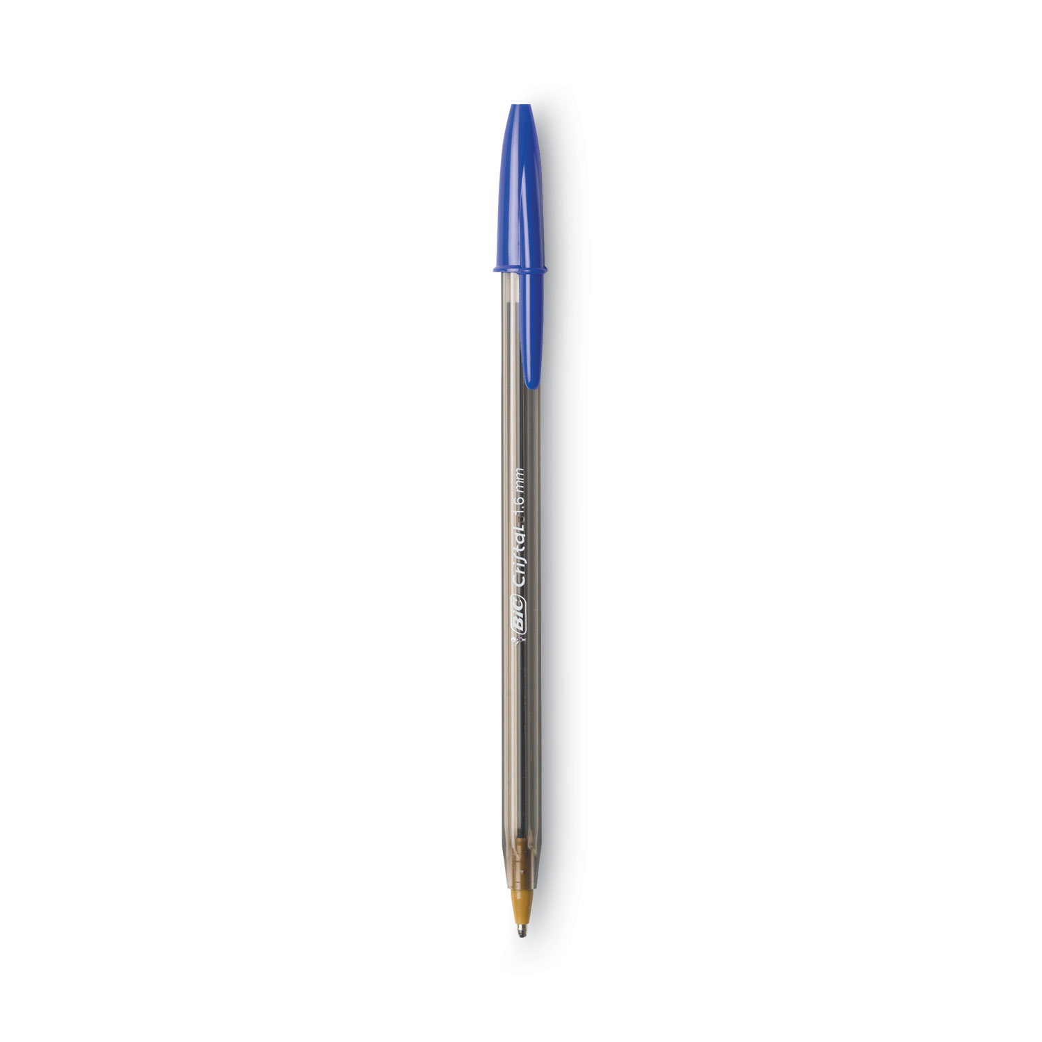 Cristal Xtra Bold Ballpoint Pen, Stick, Bold 1.6 mm, Blue Ink, Clear Barrel, Dozen
