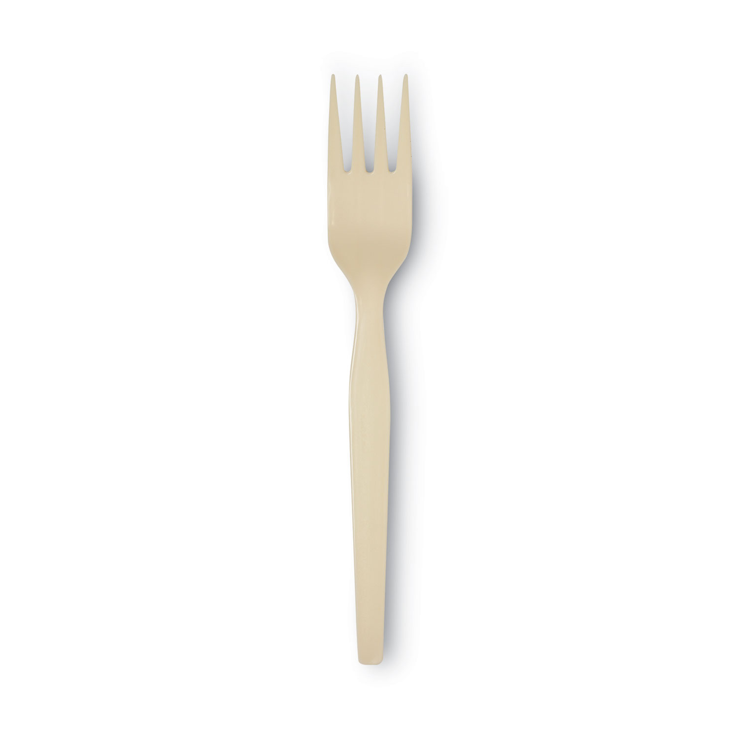SmartStock Plastic Cutlery Refill, Series-O, Mediumweight Fork, Beige, 40/Pack, 24 Packs/Carton
