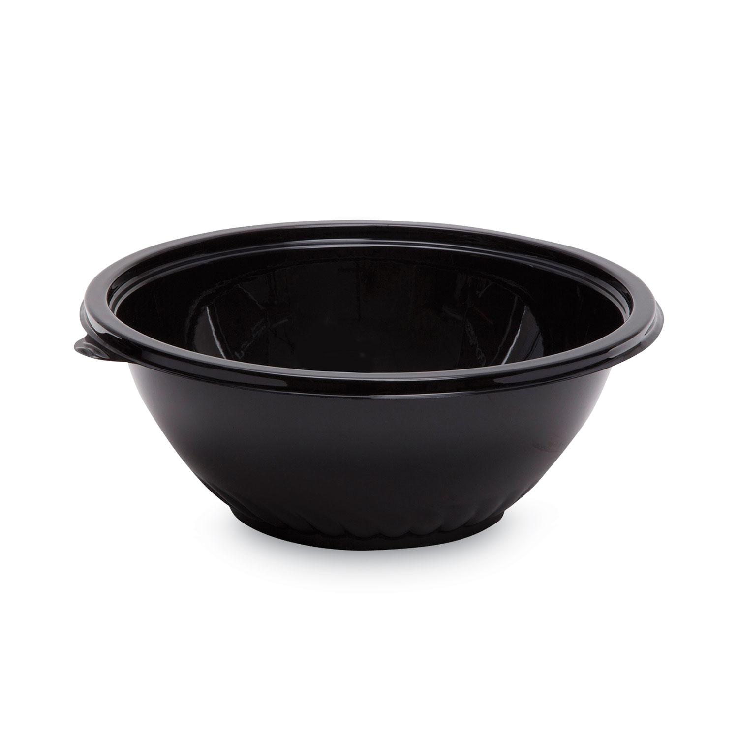 Caterline Pack n' Serve Plastic Bowl, 80 oz, 10" Diameter x 4" h, Black, Plastic, 25/Carton