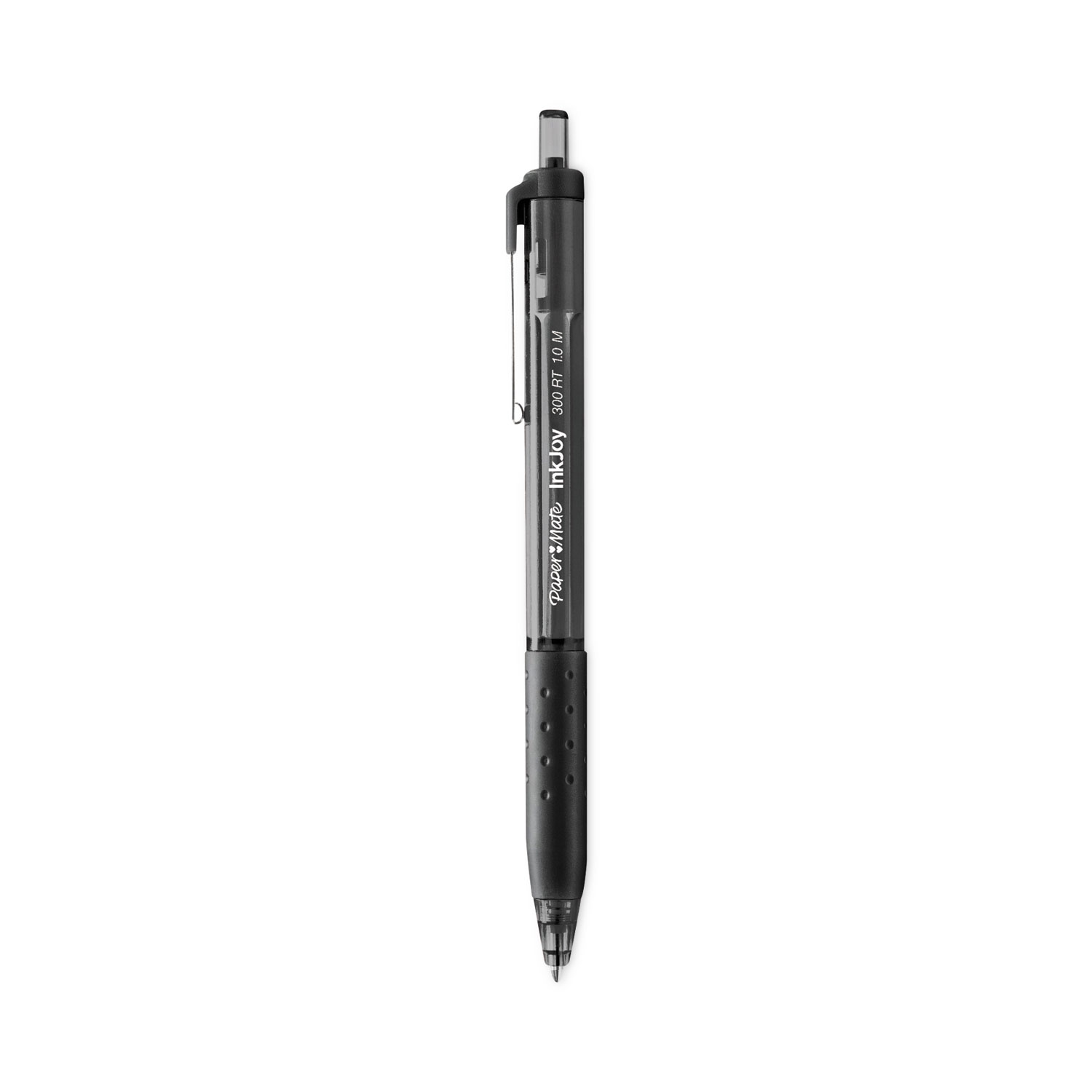 InkJoy 300 RT Ballpoint Pen, Refillable, Retractable, Medium 1 mm, Black Ink, Black Barrel, 24/Pack