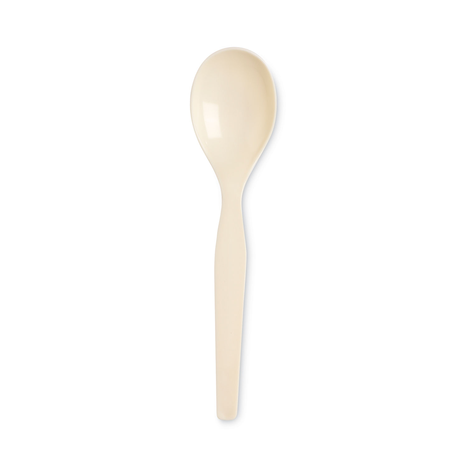 SmartStock Plastic Cutlery Refill, Series-O, Mediumweight Soup Spoon, Beige, 40/Pack, 24 Packs/Carton