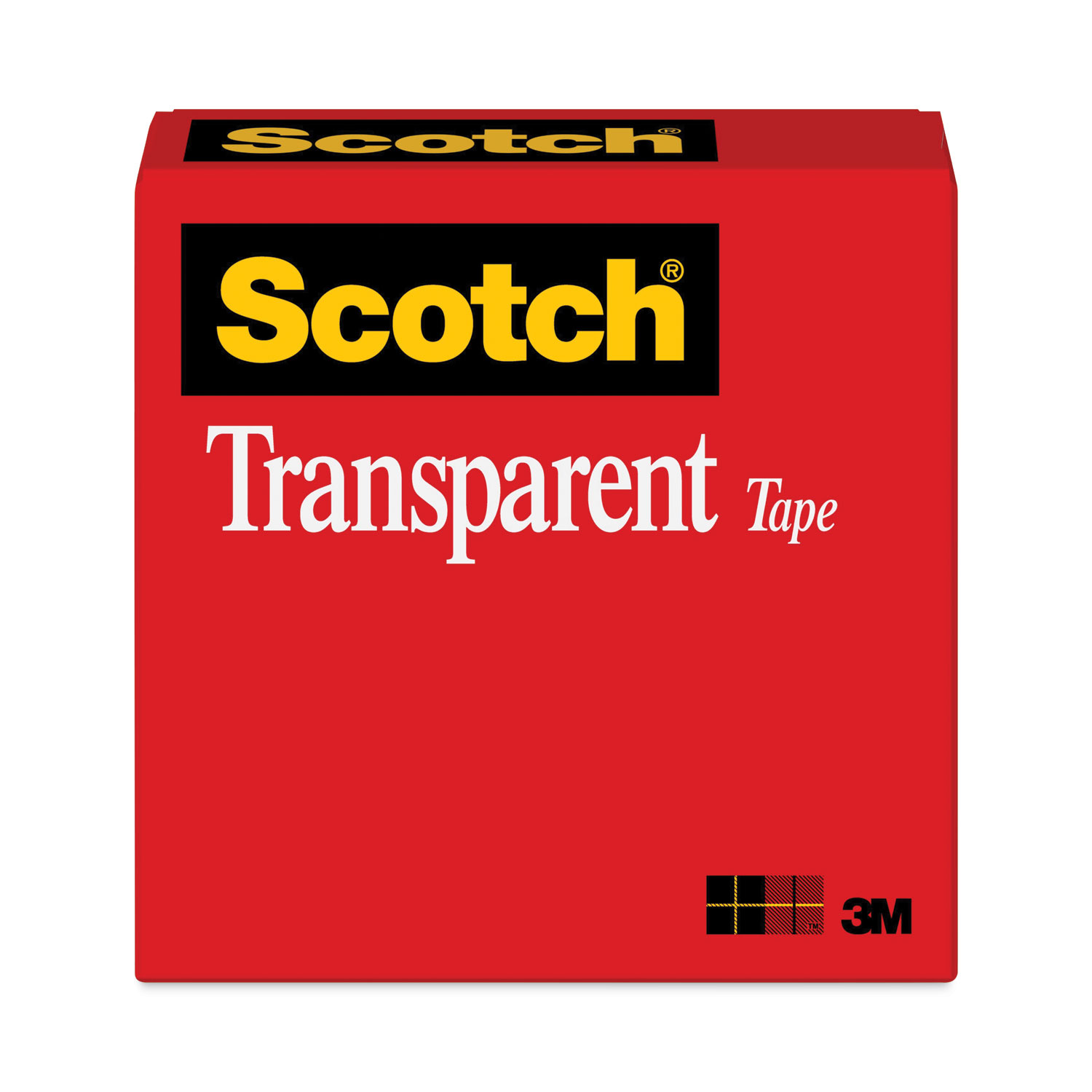 Transparent Tape, 3" Core, 1" x 72 yds, Transparent