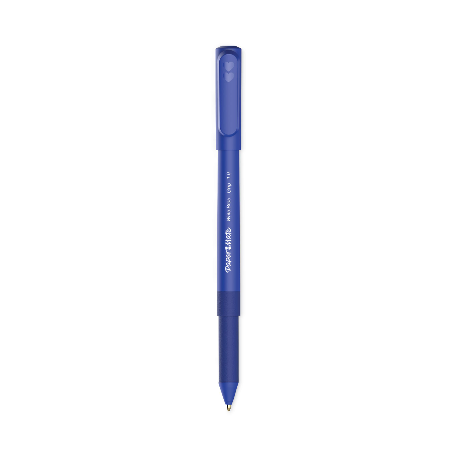 Write Bros. Grip Ballpoint Pen, Stick, Medium 1 mm, Blue Ink, Blue Barrel, 36/Pack