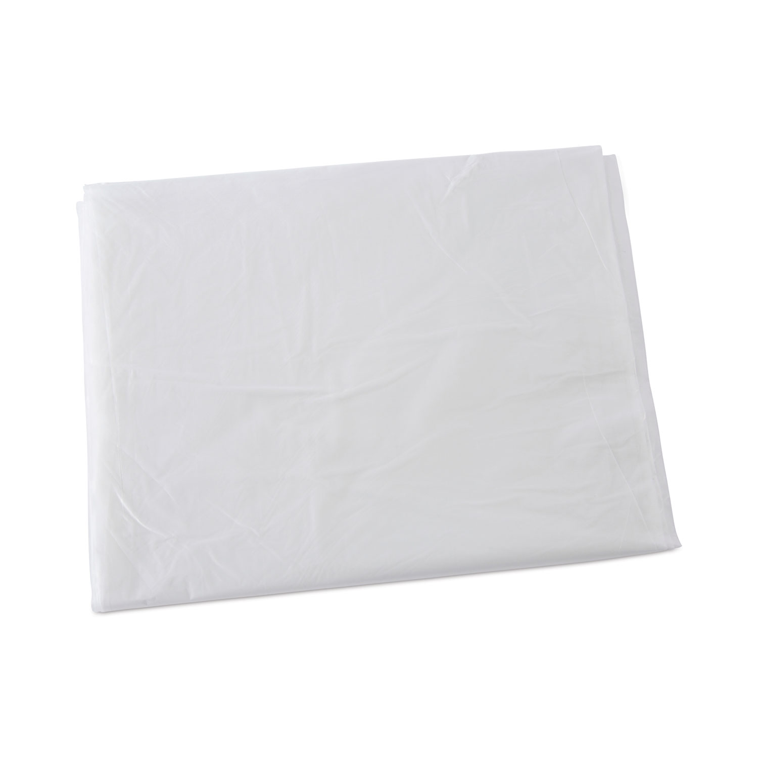 High Density Industrial Can Liners Flat Pack, 60 gal, 16 mic, 38 x 60, Natural, 100/Carton