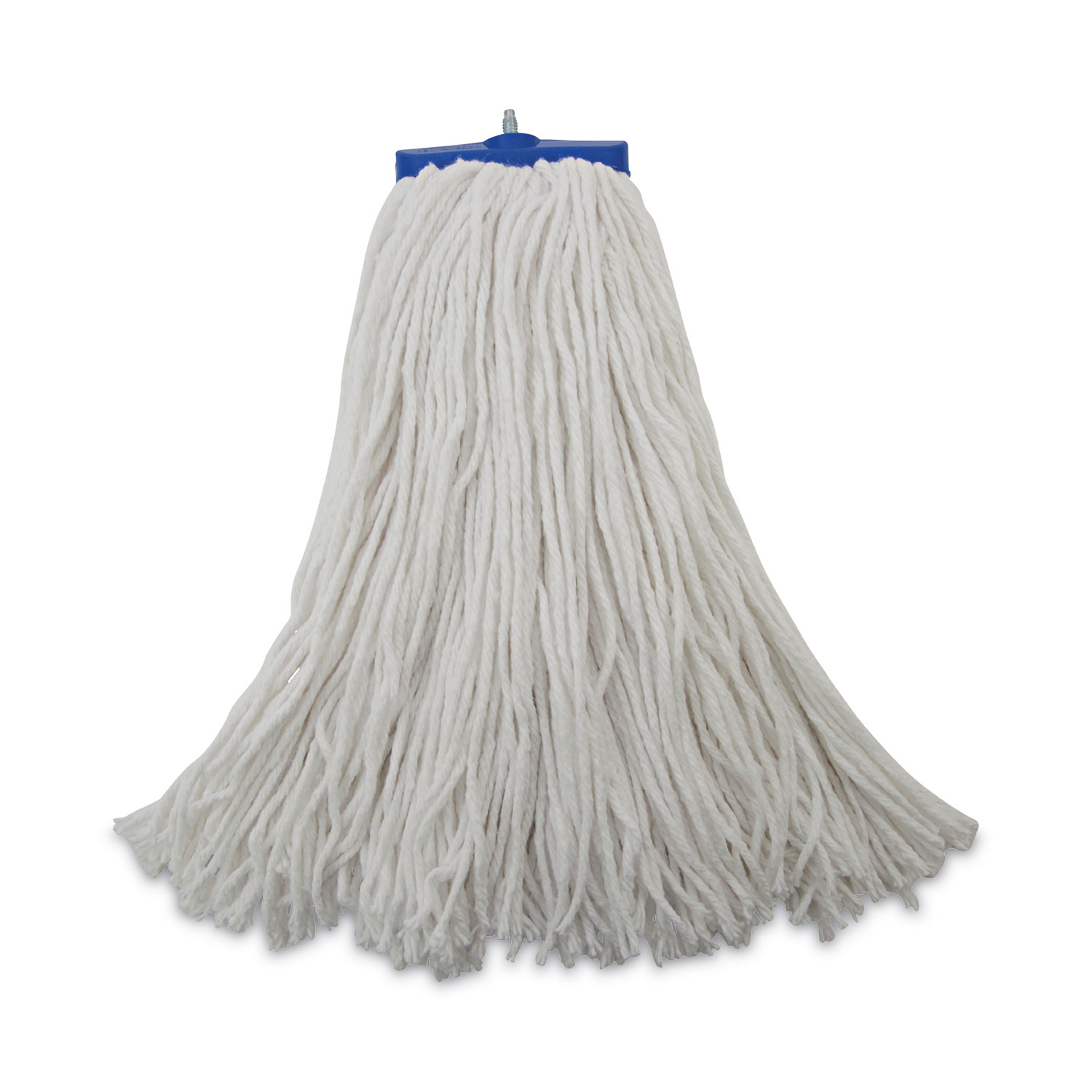 Mop Head, Economical Lie-Flat Head, Rayon Fiber, 20 oz, White, 12/Carton