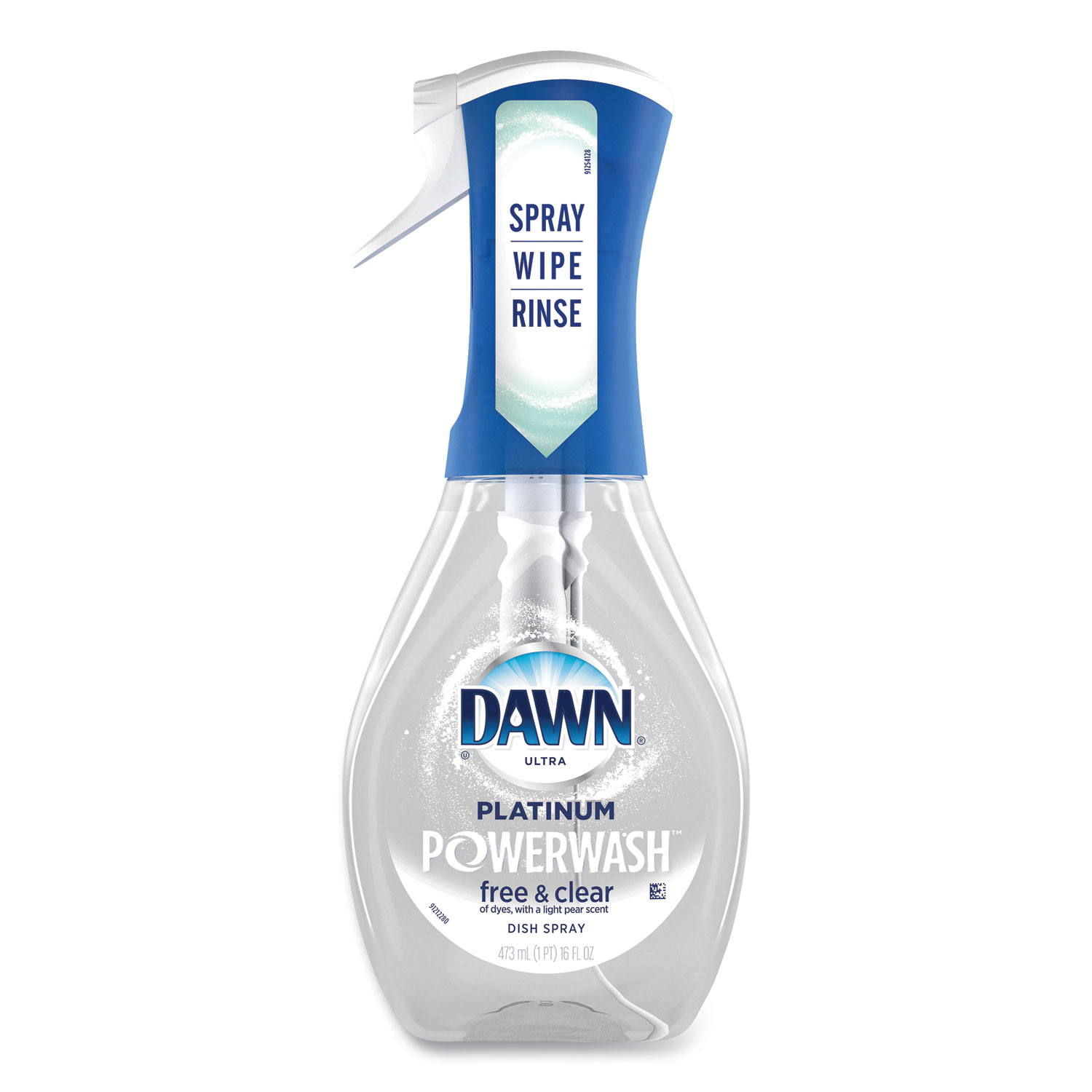 Platinum Powerwash Dish Spray, Free and Clear, Unscented, 16 oz Spray Bottle