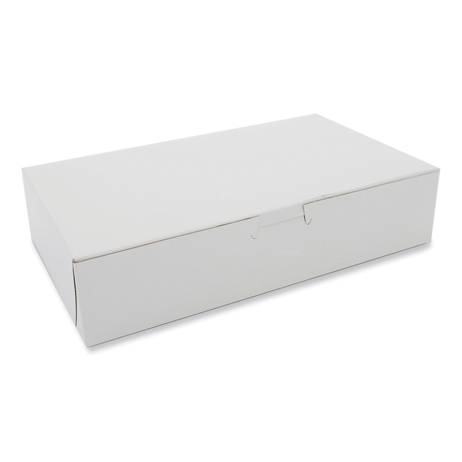 White One-Piece Non-Window Bakery Boxes, 10 x 6 x 2.25, White, Paper, 250/Carton