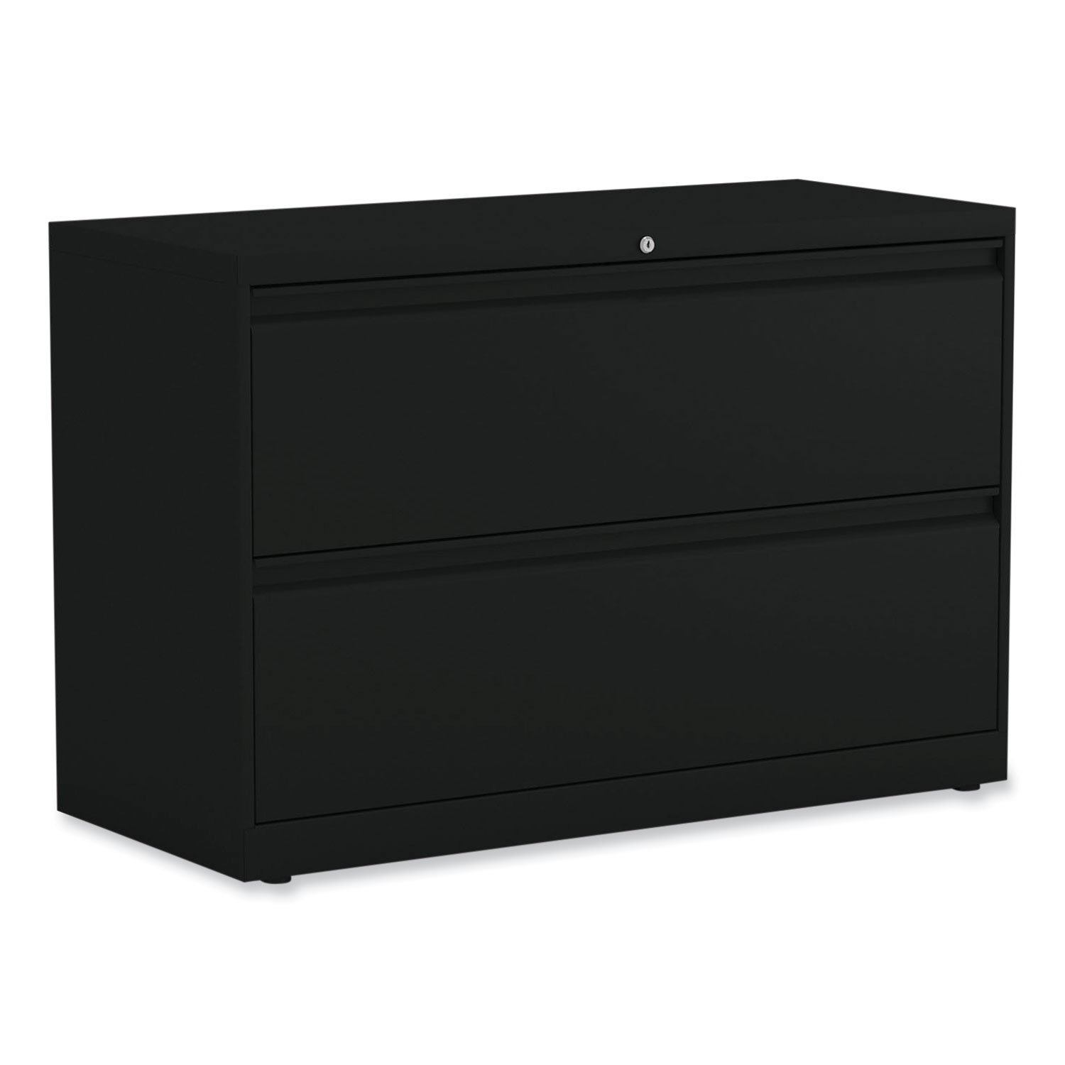 Lateral File, 2 Legal/Letter-Size File Drawers, Black, 42" x 18.63" x 28"