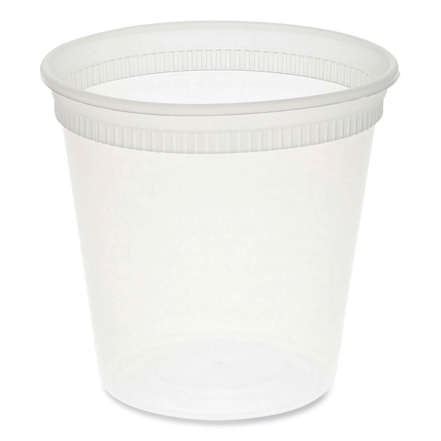Newspring DELItainer Microwavable Container, 24 oz, 4.7 x 4.7 x 4.4, Clear, Plastic, 480/Carton