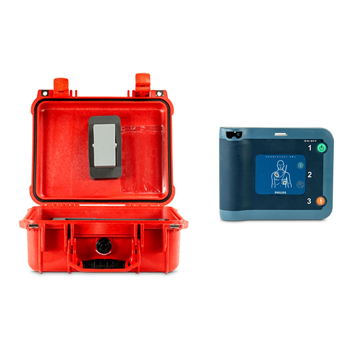 FRx AED with Plastic Waterproof Shell Carry Case