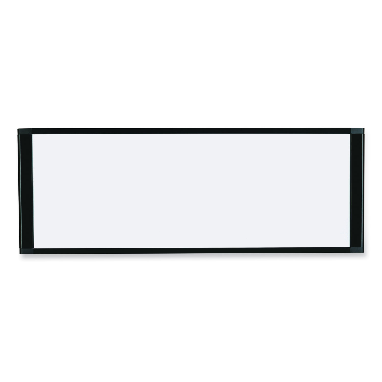 Cubicle Workstation Dry Erase Board, 36" x 18", White Surface, Black Aluminum Frame
