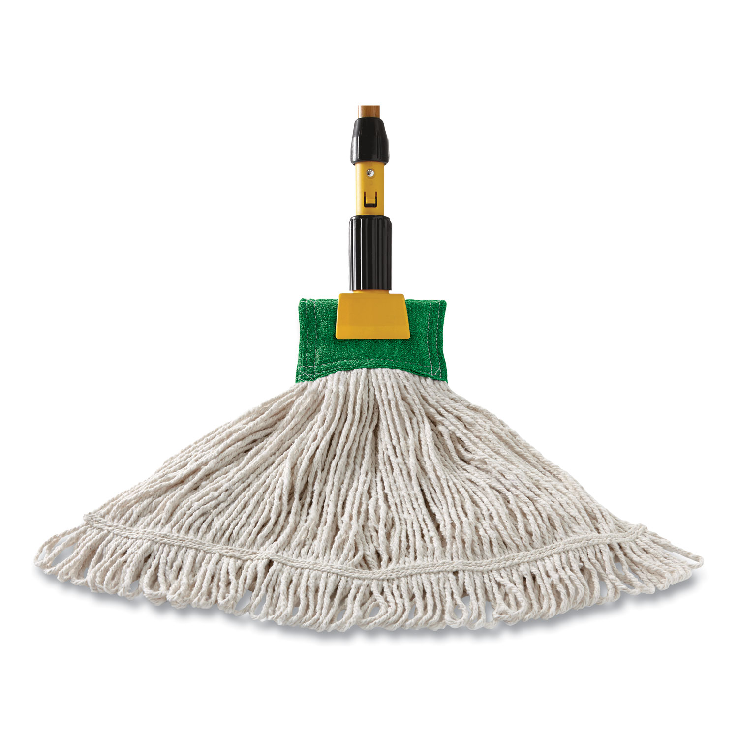 Web Foot BLEND SHRINKLESS Mop Head, Cotton/Synthetic, Small, Orange, 6/Carton
