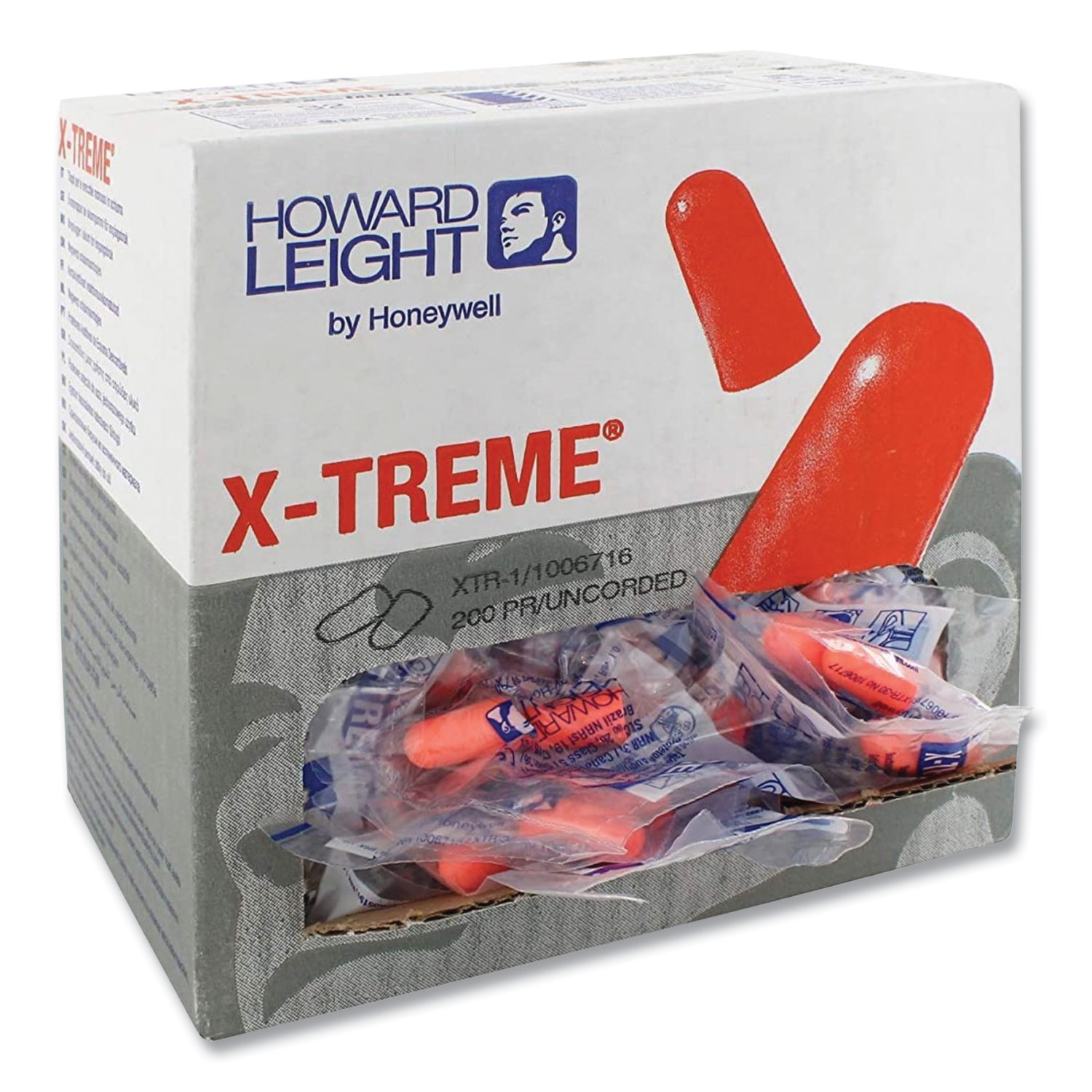 X-TREME Uncorded Disposable Earplugs, Uncorded, One Size Fits Most, 32 dB, Orange, 2,000/Carton