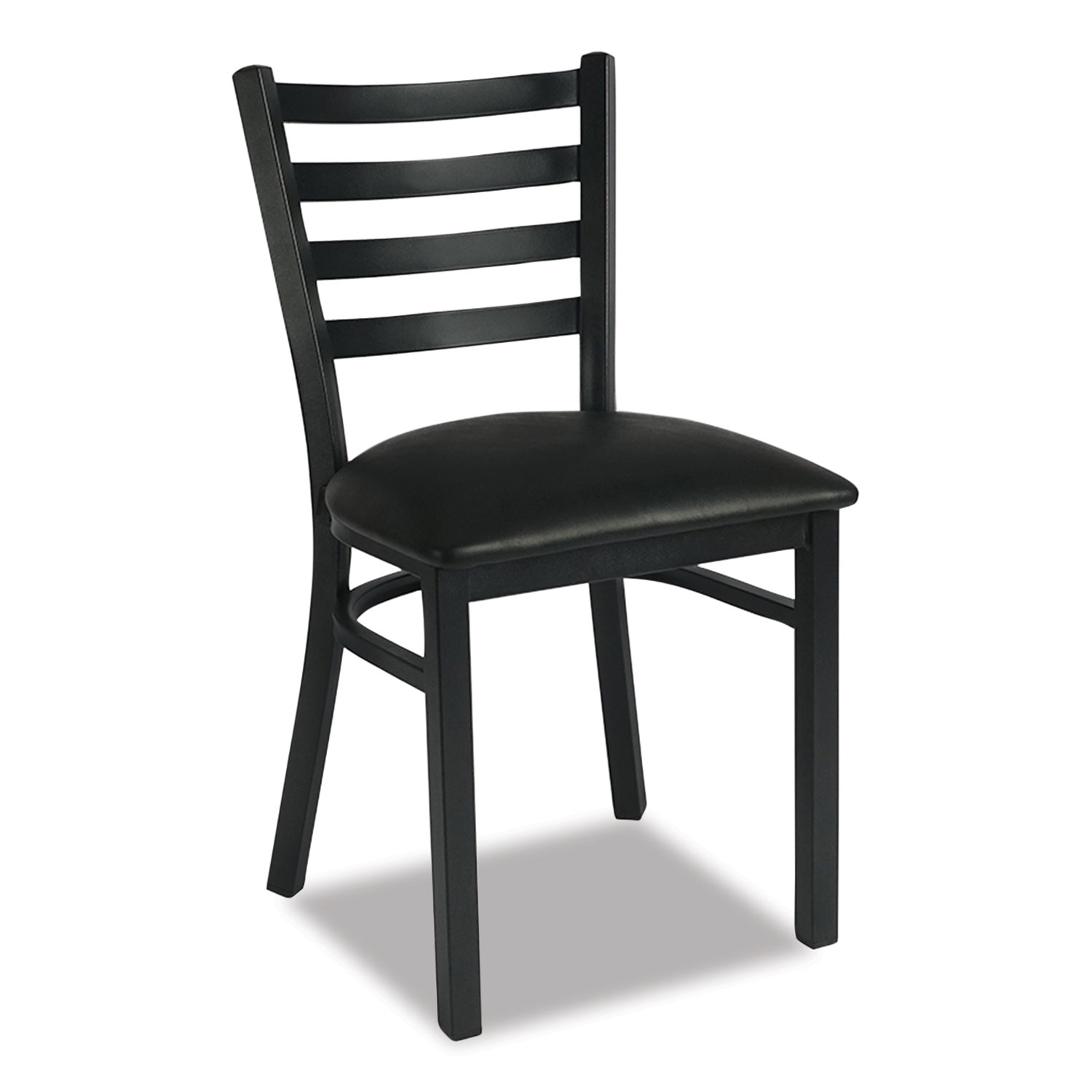 White Horse Series Side Chairs, Supports Up to 300 lb, 18" Seat Height, Black Seat/Back/Base