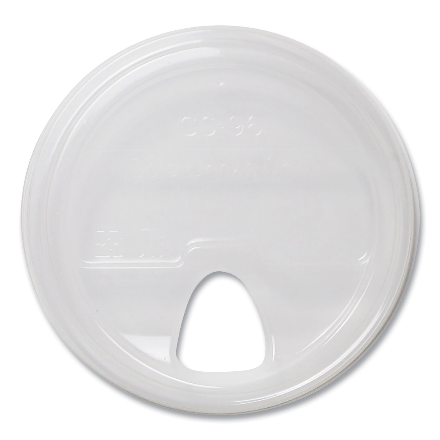 PLA Clear Cold Cup Lids, Fits 9 oz to 24 oz Cold Cups, Plastic, Clear, 1,000/Carton