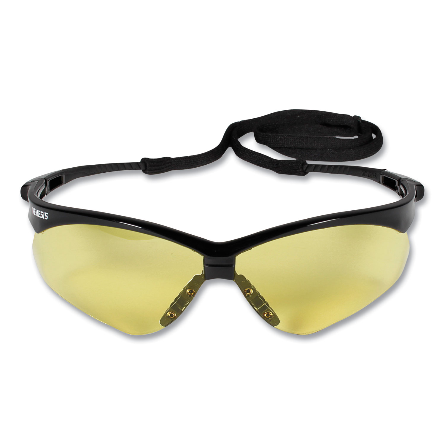 Nemesis Safety Glasses, Black Frame, Amber Lens