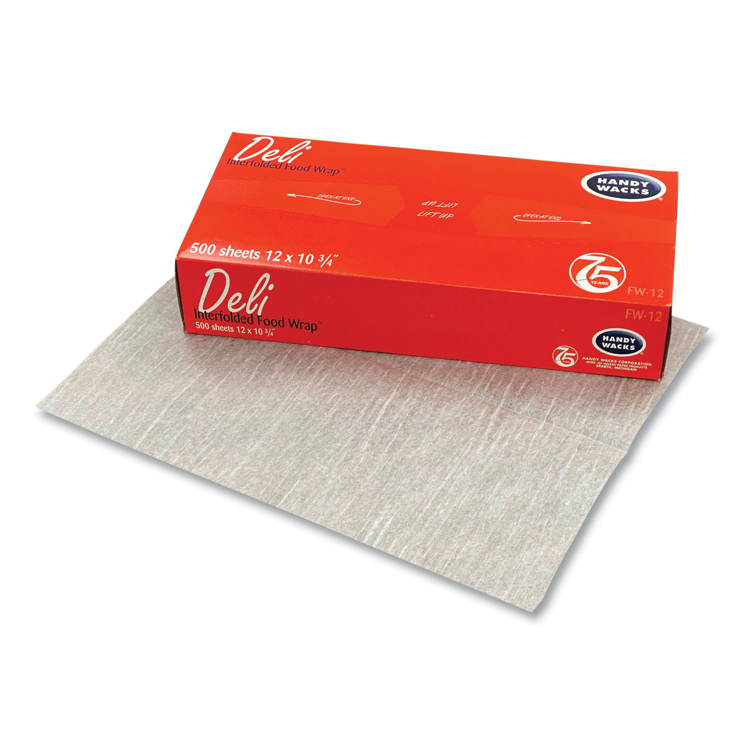 Interfolded Food Wrap Deli Sheets, 10.75 x 12, 12/Carton
