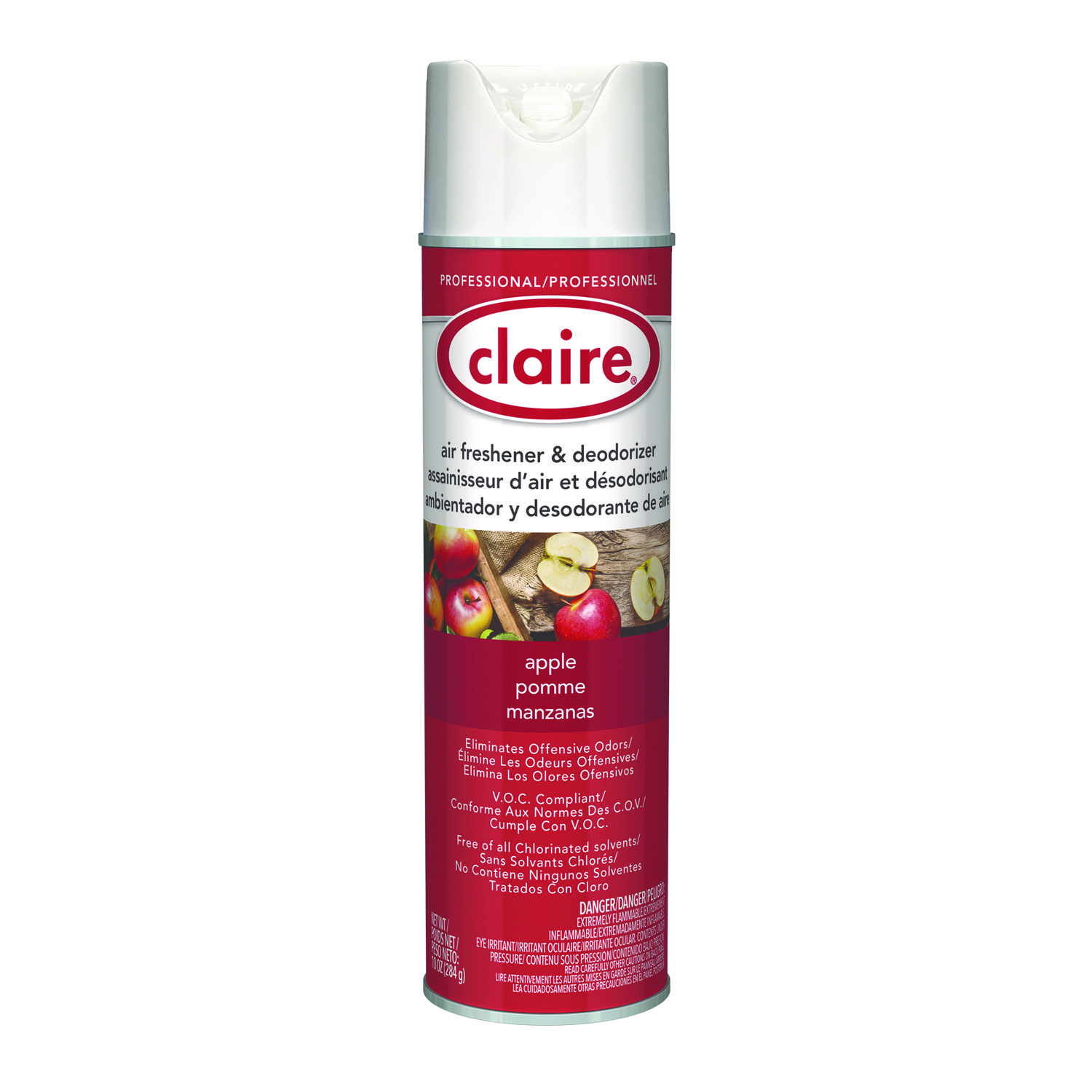 Aerosol Air Freshener and Deodorizer, Apple, 10 oz Aerosol Spray, 12/Carton