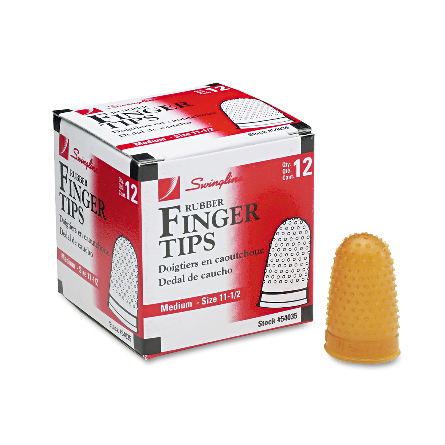 Central Office Supplies Corp. :: Office Supplies :: Mailing & Shipping ::  Mailroom Equipment & Supplies :: Rubber Finger Tips :: Acme United  Heavy-Duty Non-Ventilated Fingertip Pad - Small Size - Rubber - 12 / Pack